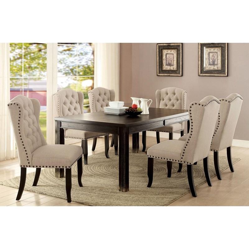 Large Picture of Furniture of America Sania CM3324BK-T-VN Dining Table