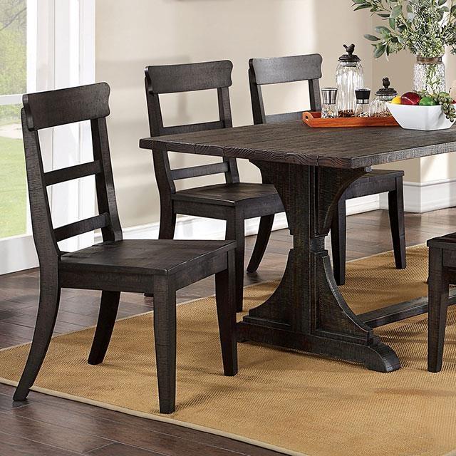 Large Picture of Furniture of America Leonidas CM3389BK-T-TABLE Dining Table