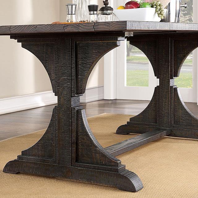 Large Picture of Furniture of America Leonidas CM3389BK-T-TABLE Dining Table