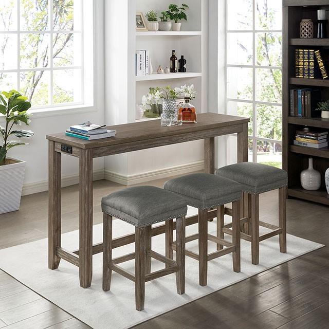 Large Picture of Furniture of America Caerleon CM3474GY-PT-4PK