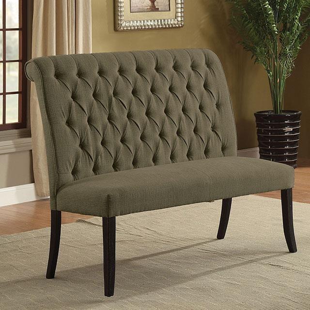 Furniture of America Mashall CM3564GY-BN Love Seat Bench