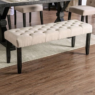 Furniture of America Alfred CM3735IV-BN Bench