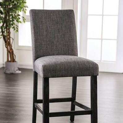 Furniture of America Brule CM3736GY-PC-2PK Counter Ht. Side Chair (2/Ctn)