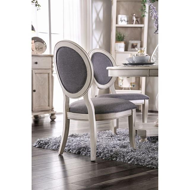 Large Picture of Furniture of America Kathryn CM3872WH-SC-2PK Side Chair (2/Ctn)
