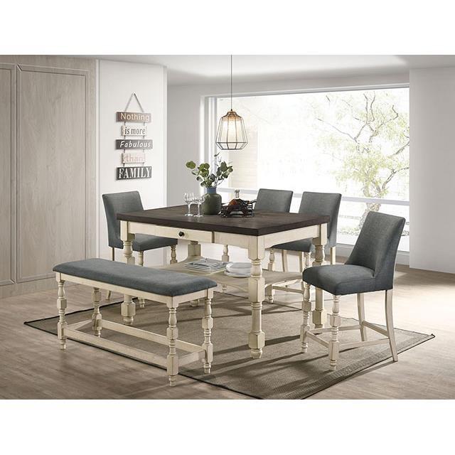 Large Picture of Furniture of America Plymouth CM3979PC-2PK Counter Ht. Chair