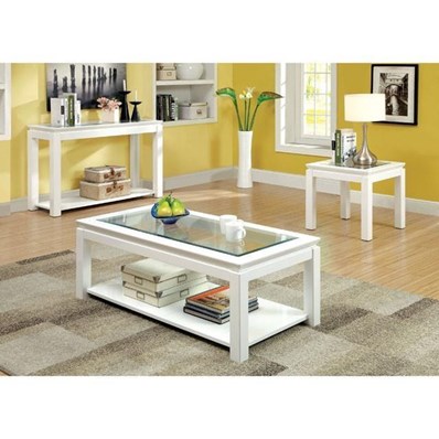 Furniture of America Venta CM4238WH-E End Table