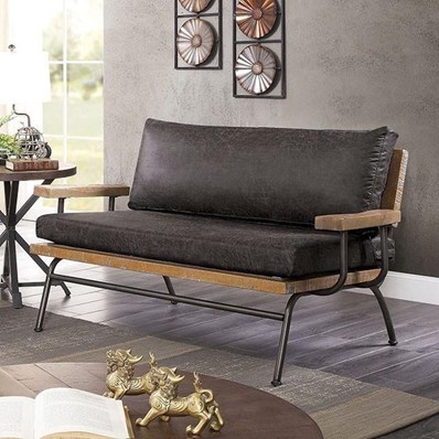 Furniture of America Santiago CM6077GY-LV Love Seat