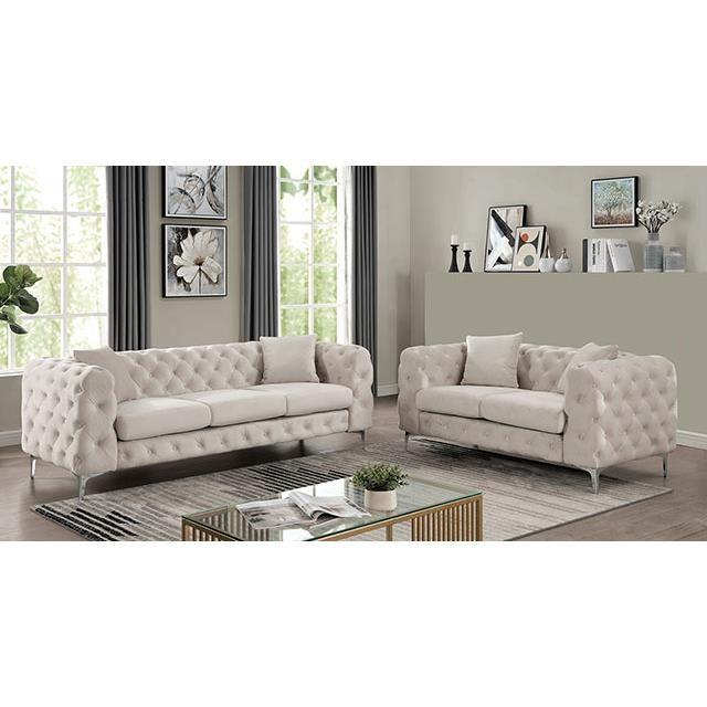 Large Picture of Furniture of America Sapphira CM6498BG-CH-PK Chair