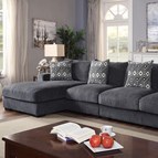 Furniture of America Kaylee CM6587-SECT-LL Large L-Sectional w/ Left Chaise