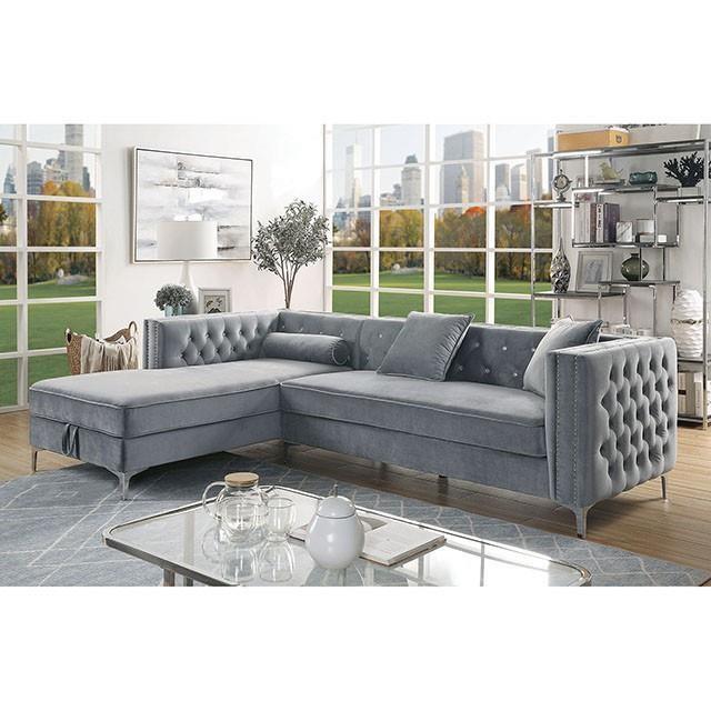 Large Picture of Furniture of America Amie CM6652GY-SECT Sectional