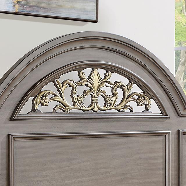 Large Picture of Furniture of America Syracuse CM7129GY-CK-BED Cal.King Bed