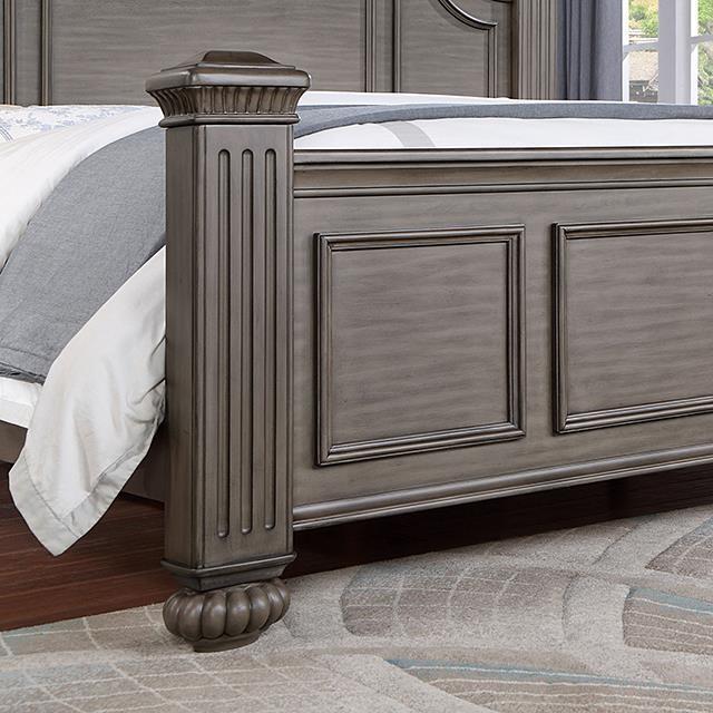 Large Picture of Furniture of America Syracuse CM7129GY-EK-BED E.King Bed