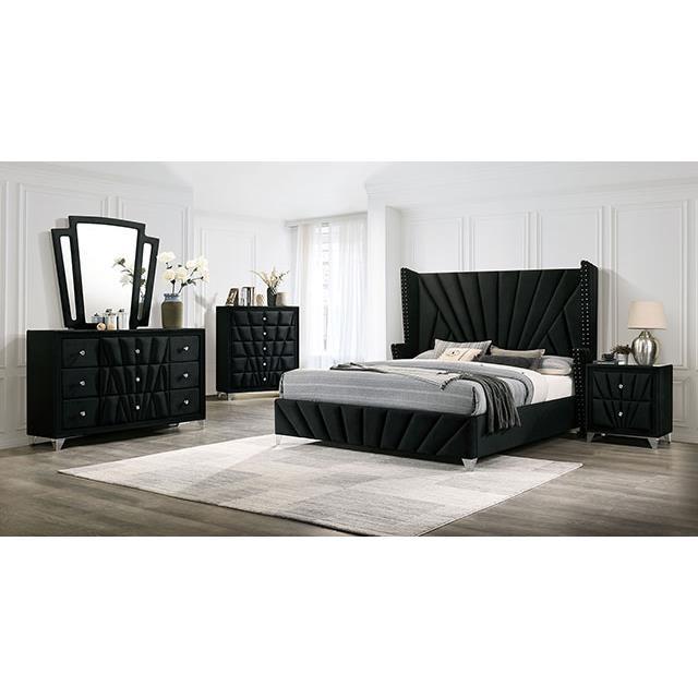 Large Picture of Furniture of America Carissa CM7164BK-CK-BED Cal.King Bed