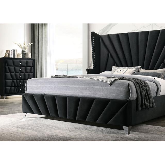 Large Picture of Furniture of America Carissa CM7164BK-CK-BED Cal.King Bed