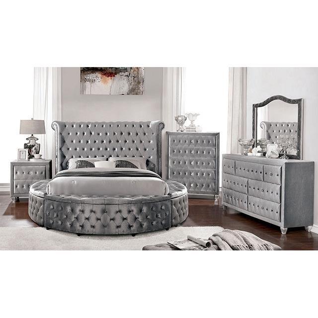 Large Picture of Furniture of America Sansom CM7178GY-Q-BED Queen Bed