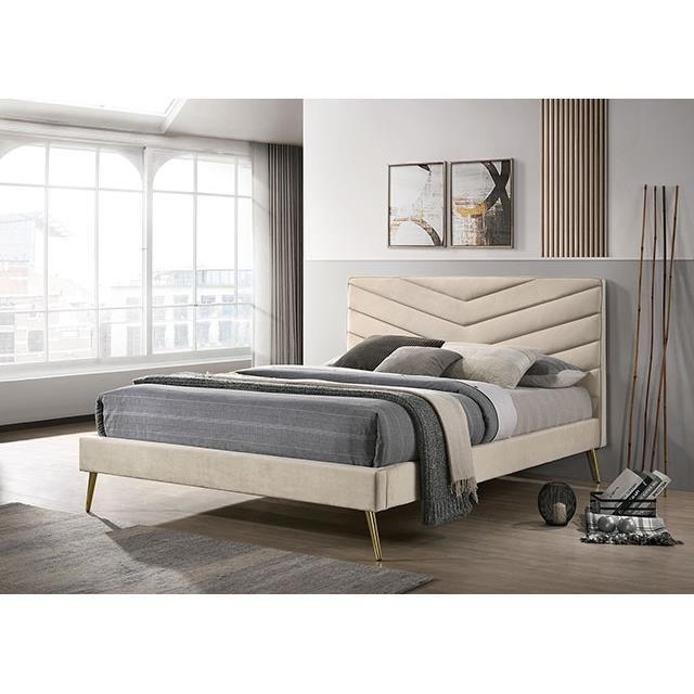 Large Picture of Furniture of America Vivar CM7220BG-CK-BED Cal.King Bed