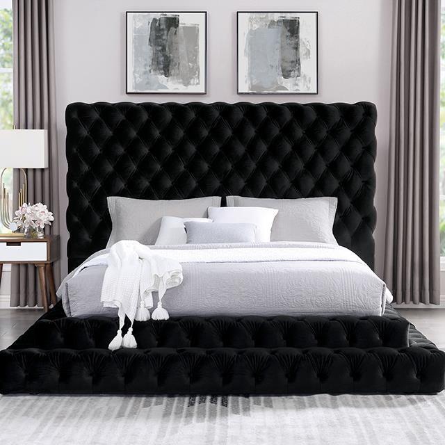 Large Picture of Furniture of America Stefania CM7227BK-Q-BED Queen Bed