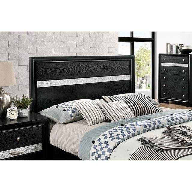 Large Picture of Furniture of America Chrissy CM7552BK-EK-BED