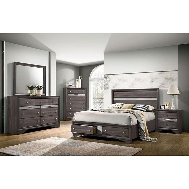 Large Picture of Furniture of America Chrissy CM7552GY-Q-BED Queen Bed