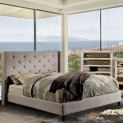 Furniture of America Anabelle CM7677GY-EK-BED-VN E.King Bed