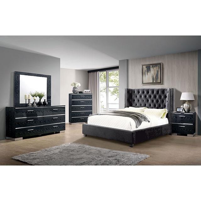 Large Picture of Furniture of America Cayla CM7779DG-CK-BED Cal.King Bed