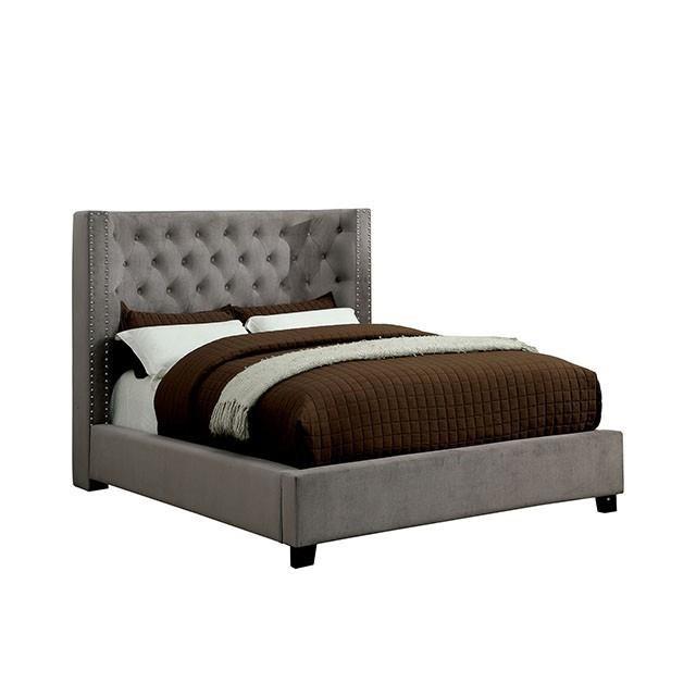 Large Picture of Furniture of America Cayla CM7779GY-CK-BED-VN