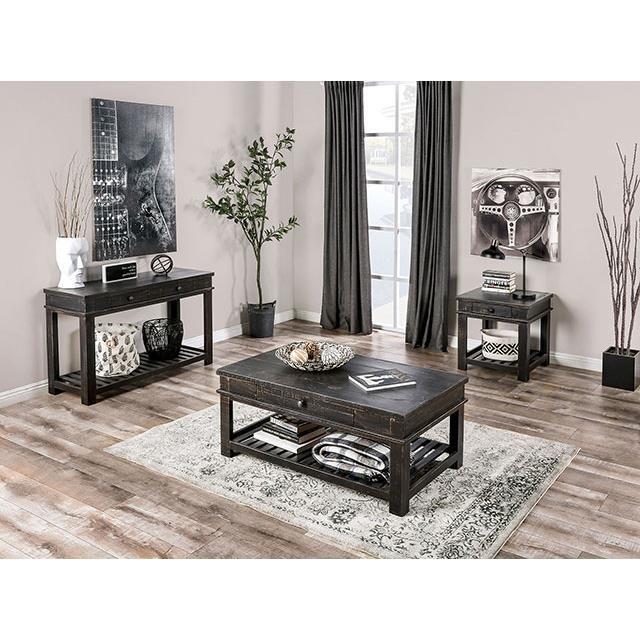 Large Picture of Furniture of America McAllen EM4009BK-S Sofa Table