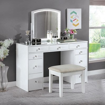 Furniture of America Louise FOA-DK5240-SET Vanity W/ Stool