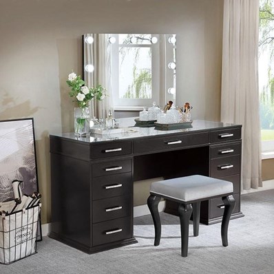 Furniture of America Valentina FOA-DK5682DG-PK Vanity Set