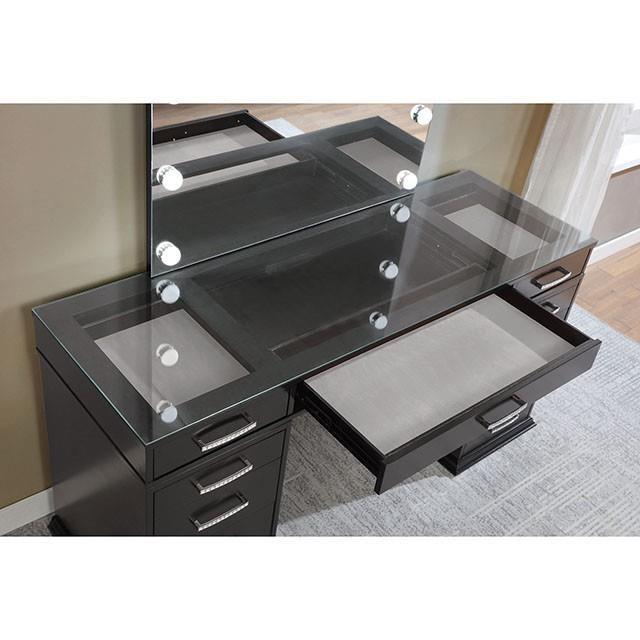Large Picture of Furniture of America Valentina FOA-DK5682DG-PK Vanity Set