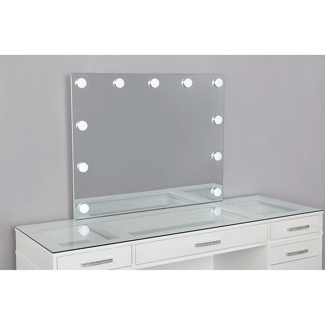 Large Picture of Furniture of America Valentina FOA-DK5682WH-PK Vanity Set