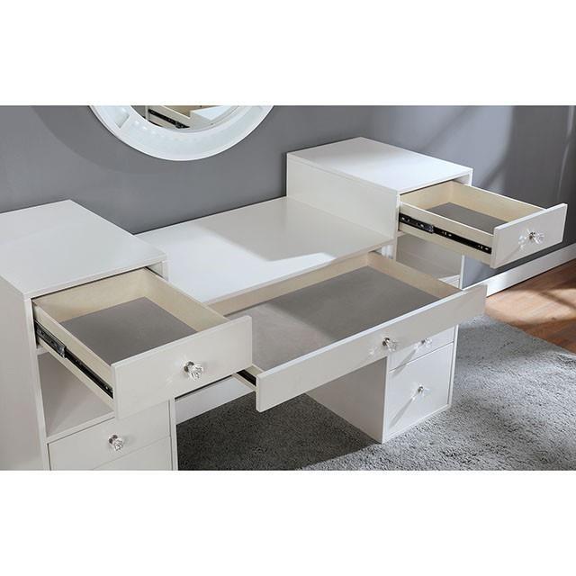 Large Picture of Furniture of America Yasmine FOA-DK5683WH-PK Vanity Set