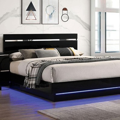 Furniture of America Erlach FOA7189BK-CK-BED Cal.King Bed