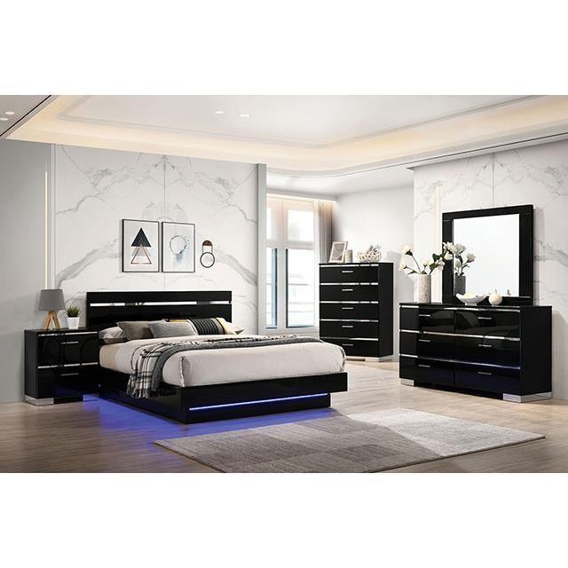 Large Picture of Furniture of America Erlach FOA7189BK-CK-BED Cal.King Bed