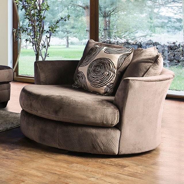 Large Picture of Furniture of America Bonaventura SM5142BR-CH Swivel Chair