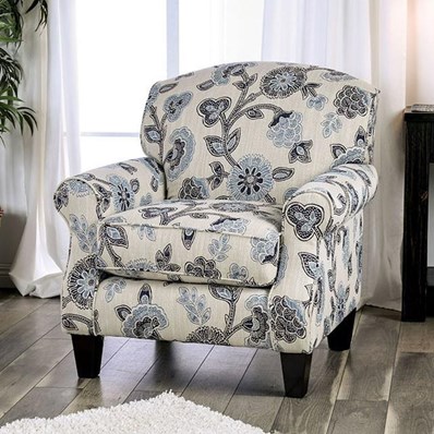 Furniture of America Nash SM8101-CH-FL Floral Chair