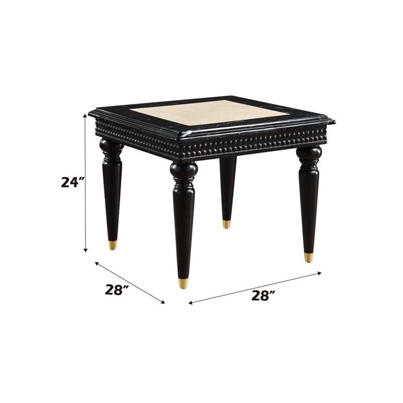 Large Picture of Acme Furniture Tayden LV01159 End Table with Marble Top