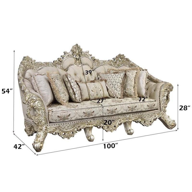 Large Picture of Acme Furniture Danae LV01193 Sofa with 7 Pillows