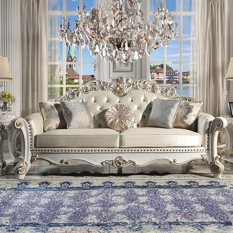 Acme Furniture Vendome LV01324 Sofa with 5 Pillows