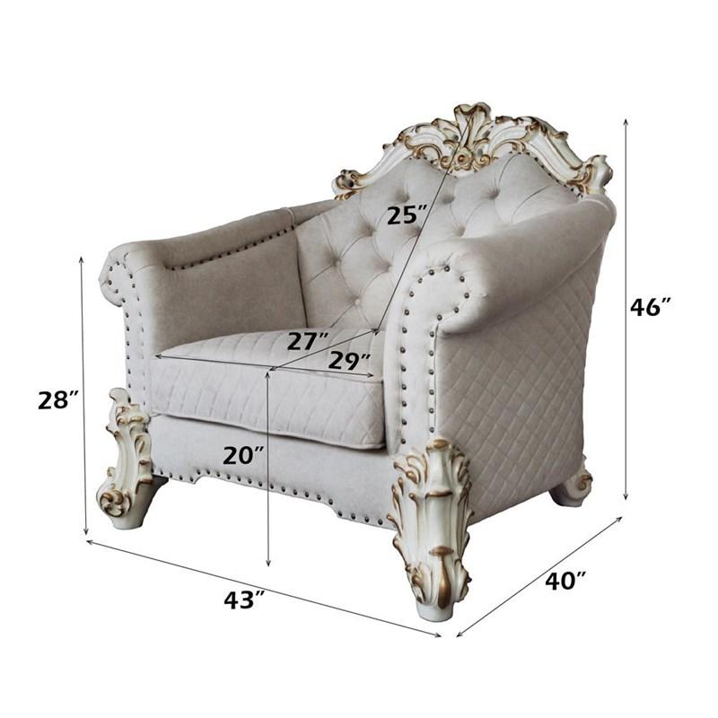 Large Picture of Acme Furniture Vendome II LV01331 Chair with 2 Pillows