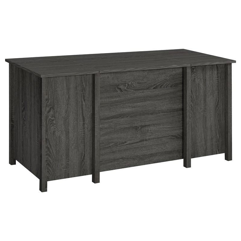 Large Picture of Coaster Furniture Dylan 801576 60-inch 4-Drawer Lift Top Office Desk - Weathered Grey