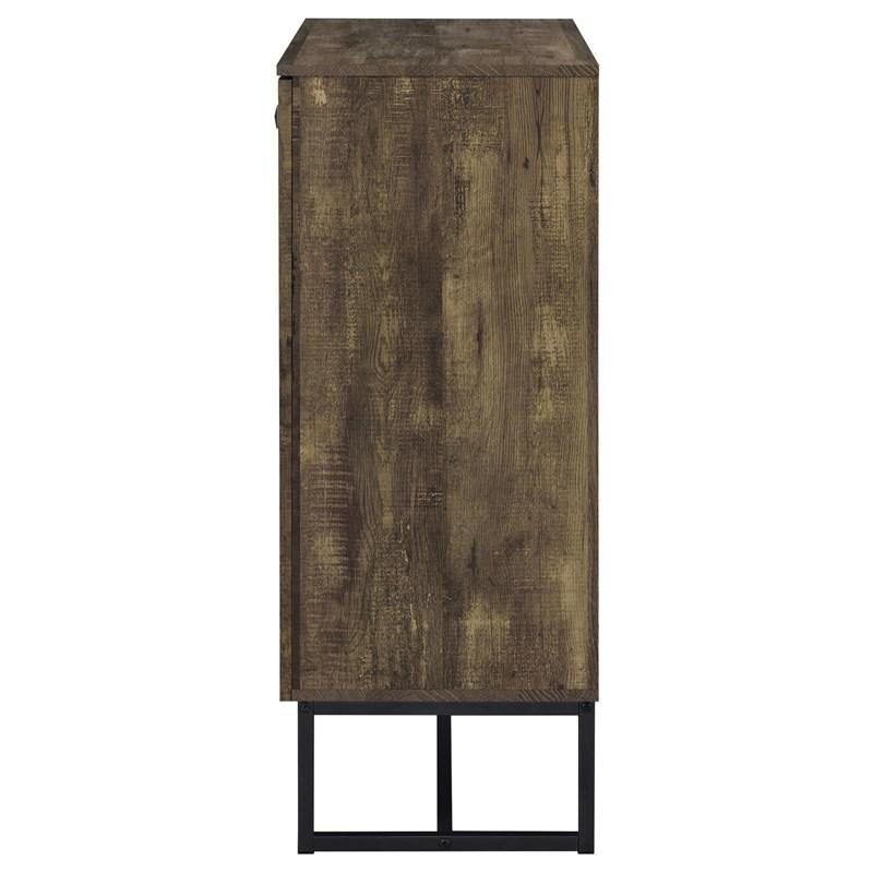 Large Picture of Coaster Furniture Carolyn 959639 2-door Engineered Wood Accent Cabinet - Rustic Oak