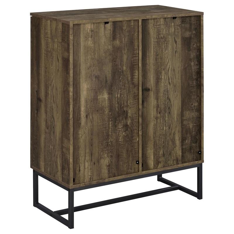Large Picture of Coaster Furniture Carolyn 959639 2-door Engineered Wood Accent Cabinet - Rustic Oak