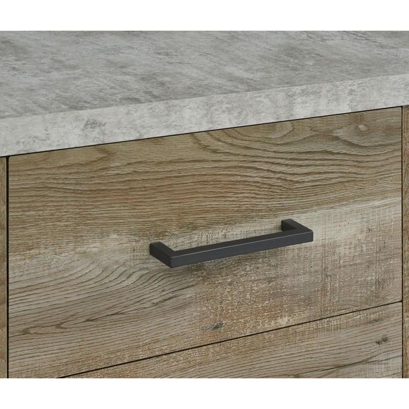 Large Picture of Coaster Furniture Abelardo 953565 3-Drawer Engineered Wood Cabinet - Weathered Oak