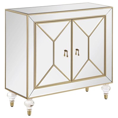 Coaster Furniture Lupin 951854 2-door Mirrored Storage Accent Cabinet - Champagne