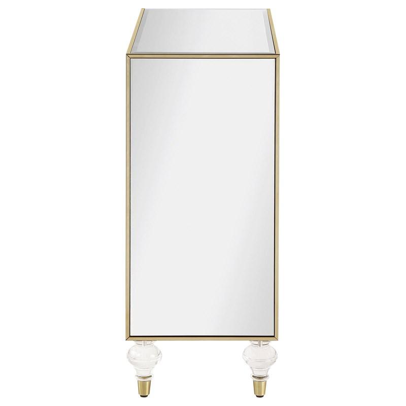 Large Picture of Coaster Furniture Lupin 951854 2-door Mirrored Storage Accent Cabinet - Champagne