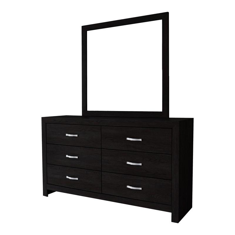 Large Picture of Crown Mark Jaylen B9280-11 Dresser Mirror - Black