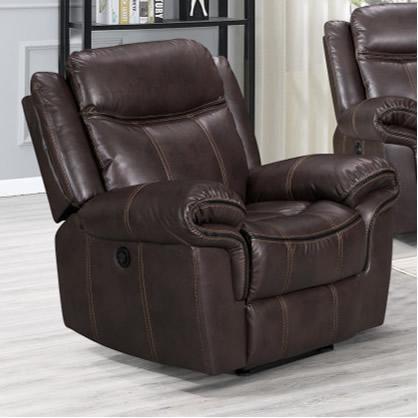 Boulder Glider Leather Air Recliner (689522) image 1