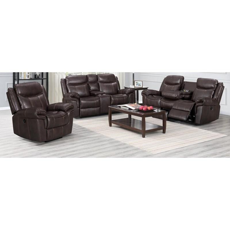 Boulder Glider Leather Air Recliner (689522) image 2