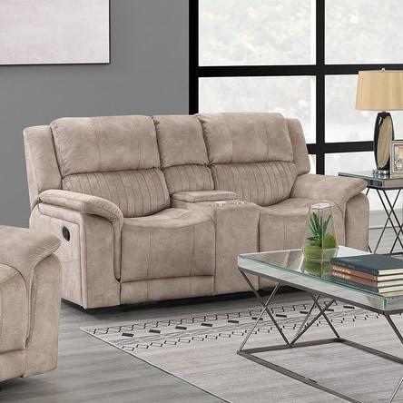 Causeuse inclinable Frontier en tissu avec console (655321) image 1